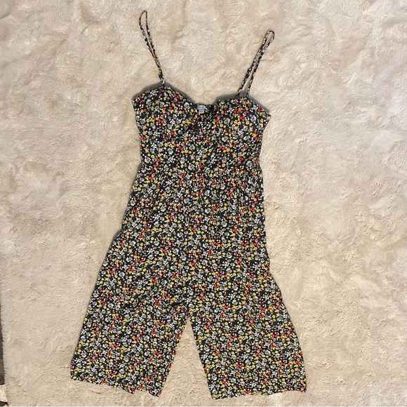AUW Floral Print Spaghetti Strap Romper - Picture 2 of 7